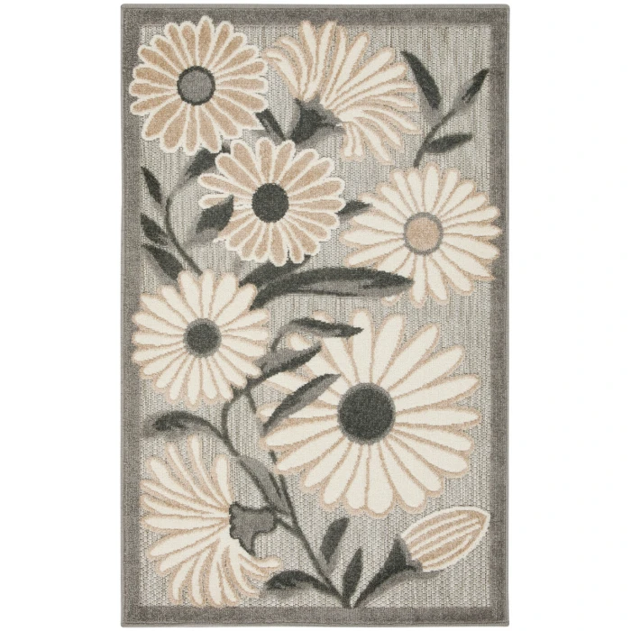 Nourison Aloha Beige ALH33 2 ft. 8 in. X 4 ft. Rectangle Rug