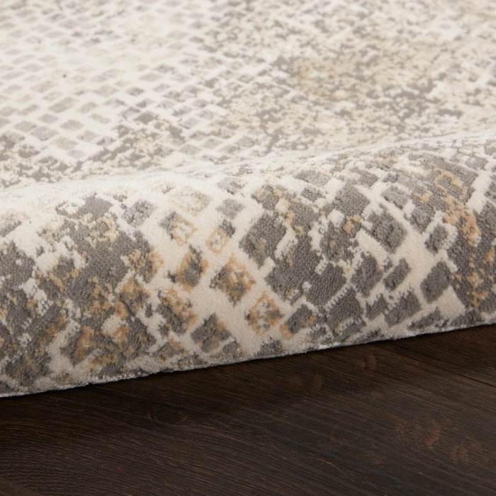 Michael Amini MA90 Uptown Runner Area Rug UPT02-Beige/Grey