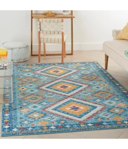 Nourison Home Passion PSN47 Blue Multicolor 3 ft. 9 in. X 5 ft. 9 in. Area Rug