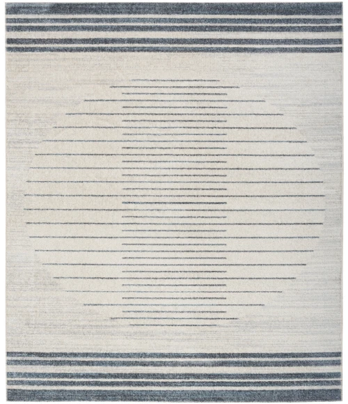 Nourison Astra Machine Washable Area Rug ASW04 Ivory Blue