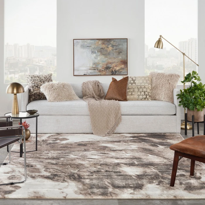 Kathy Ireland American Manor Area Rug AMR03 Iv/Mocha 9' x 12'