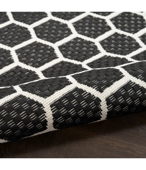 Nourison Twist Reversible Black TWS01 8 ft. Rect. Rug