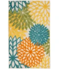 Nourison Aloha Turquoise/Multicolor ALH05 3 ft. X 5 ft. Rectangle Rug