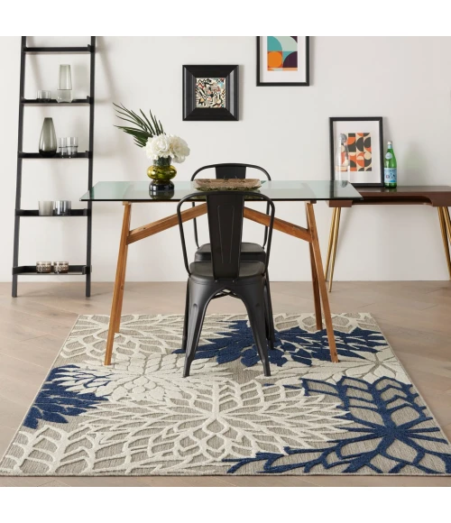 Nourison Aloha Area Rug ALH05-Ivory/Navy
