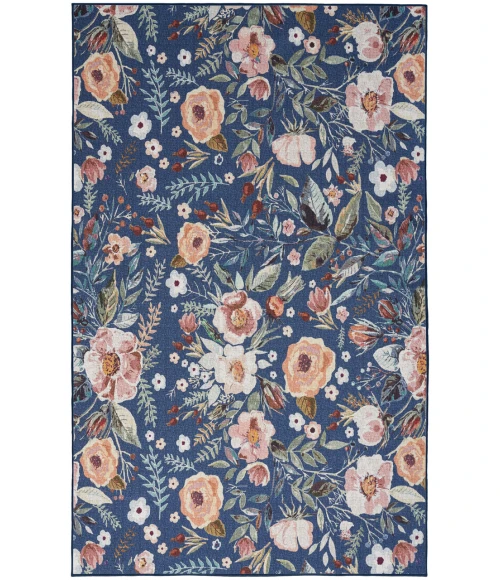 Nourison Nourison Washables Navy Multicolor NWB01 4 ft. X 6 ft. Rectangle Rug