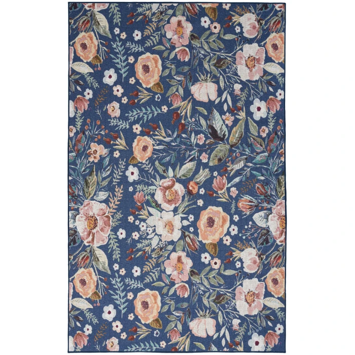 Nourison Nourison Washables Navy Multicolor NWB01 4 ft. X 6 ft. Rectangle Rug