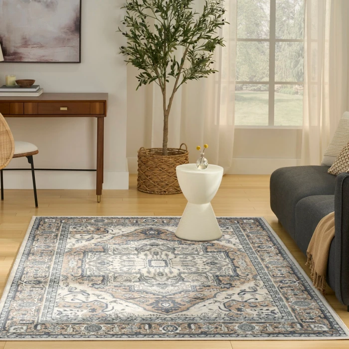 Nourison Quarry Ivory Taupe QUA18 6 ft. X 9 ft. Rect. Rug