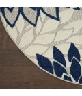 Nourison Aloha Round Area Rug ALH05-Ivory/Navy