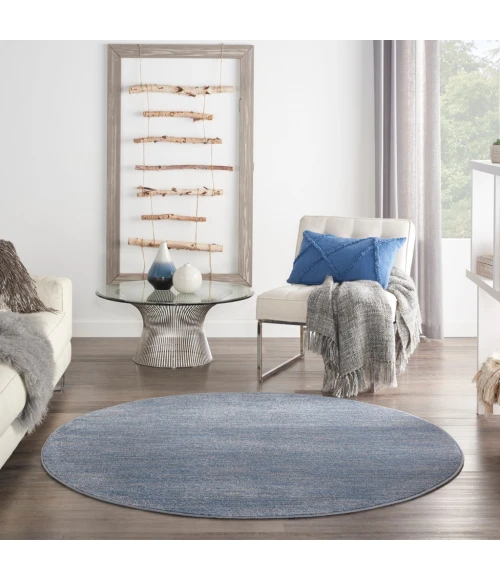 Nourison Essentials Blue/Grey Area Rug NRE01-Blue/Grey