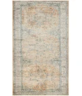 Nourison Astra Machine Washable Beige Blue ASW12 2 ft. 2 in. X 10 ft. Rectangle Rug