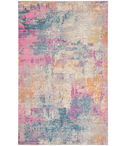 Nourison Passion Ivory Multicolor PSN36 10 ft. Square Rug