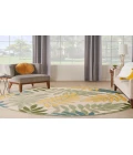 Nourison Aloha Green Multicolor ALH18 5 ft. 3 in. Round Rug
