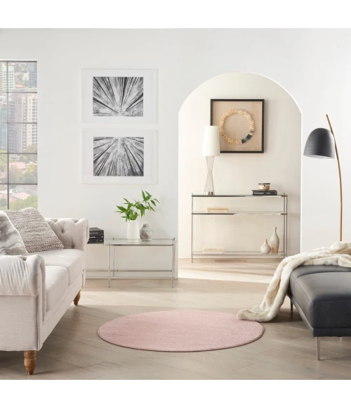 Nourison Essentials Pink Area Rug NRE01-Pink