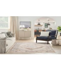 Nourison Astra Machine Washable Ivory Blue ASW13 4 ft. X 6 ft. Rectangle Rug