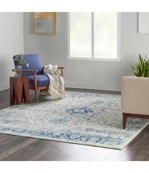 Nourison Tranquil Area Rug TRA06-Ivory/Light Blue
