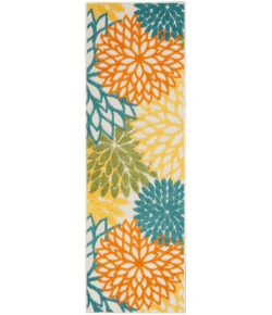 Nourison Home Aloha ALH05 Turquoise Multicolor 2 ft. X 6 ft. Area Rug