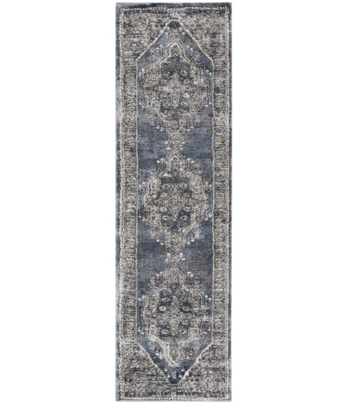 Kathy Ireland American Manor Area Rug AMR02 Blue 2'2" x 7'6"