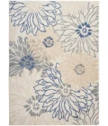Nourison Passion Area Rug PSN17 Ivory Grey Blue 5'3" x 7'3"