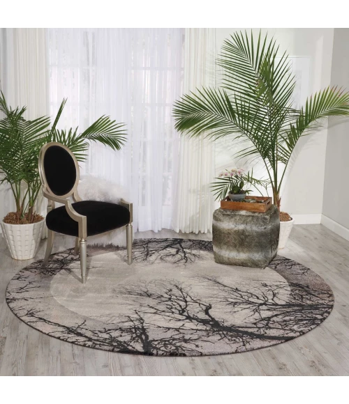 Nourison Twilight Round Area Rug TWI17 Moon 8' Round