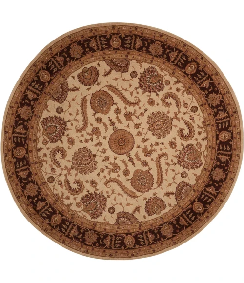 Nourison Home Heritage Hall Brown HE19 9ft. x Round Round Rug