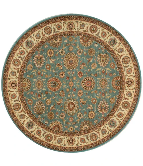 Nourison Living Treasures Round Area Rug LI05-Aqua