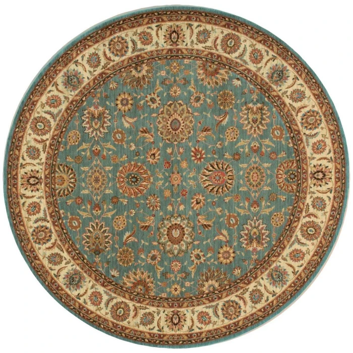 Nourison Living Treasures Round Area Rug LI05-Aqua