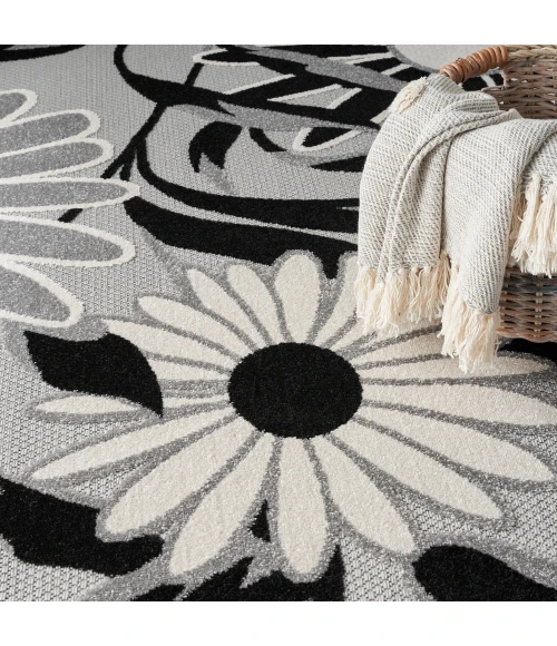 Nourison Aloha Area Rug ALH33 Black White