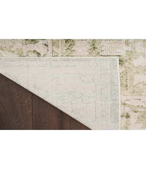 Nourison Astra Machine Washable Ivory Green ASW12 3 ft. 3 in. X 5 ft. Rectangle Rug