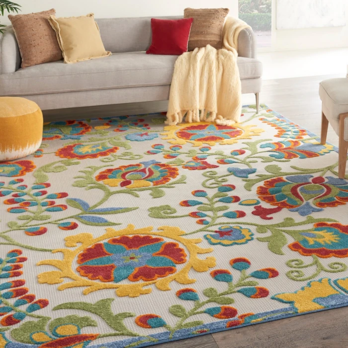 Nourison Aloha Area Rug ALH17 Ivory/Multi 12' x 15'