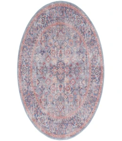 Nourison Home New Concept Washables SR104 Blue Multicolor 5 ft. 3 in. Round Area Rug