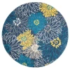 Nourison Home Passion PSN17 Blue 8 ft. Round Area Rug