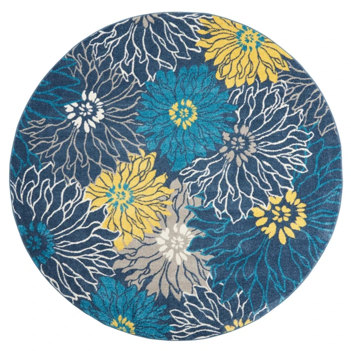 Nourison Passion Round Area Rug PSN17-Blue