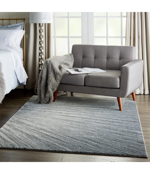 kathy ireland Home Moroccan Celebration Area Rug KI389-Blue/Grey