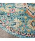 Nourison Passion Round Area Rug PSN25-Ivory/Light Blue