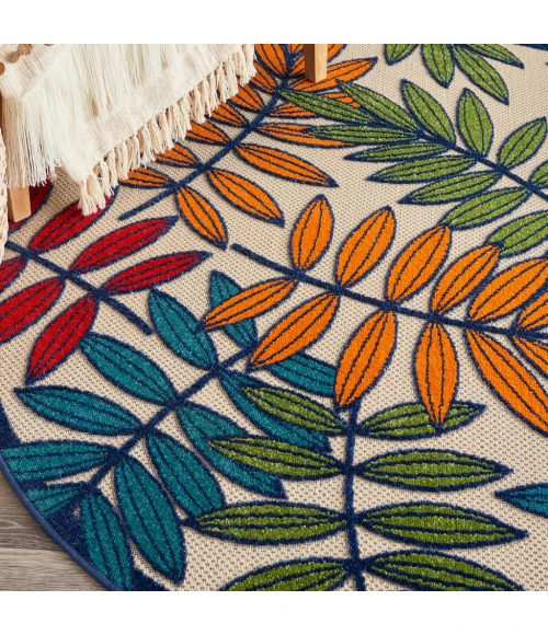 Nourison Aloha Round Area Rug ALH18-Multicolor