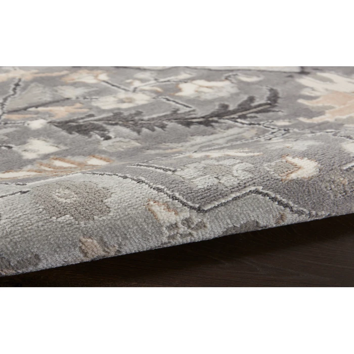 Nourison Elation Grey ETN09 6 ft. X 9 ft. Rectangle Rug