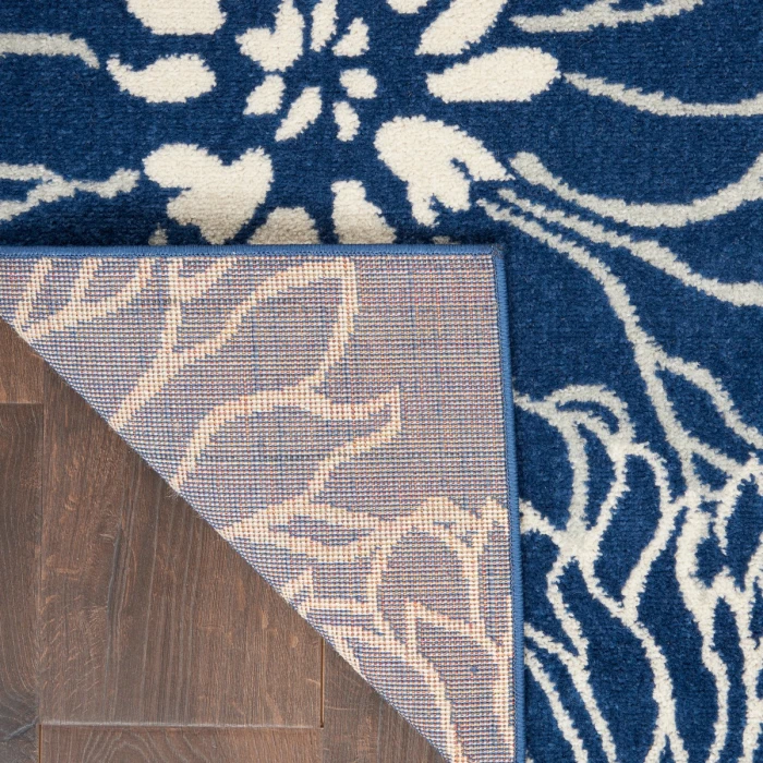 Nourison Passion Area Rug PSN17 Navy/Ivory 2'2" x 10'