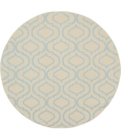 Nourison Home Jubilant JUB19 Ivory Blue 5 ft. 3 in. Round Area Rug