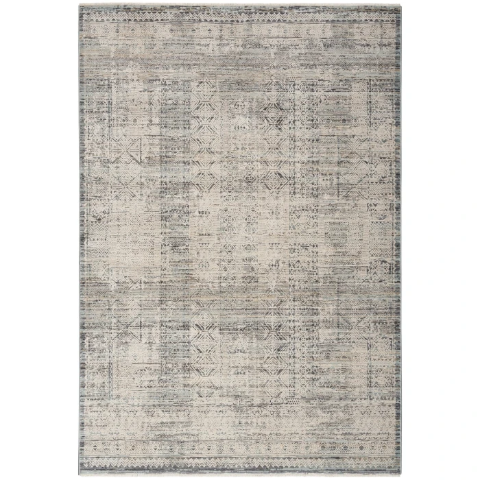 Nourison Lynx Ivory Blue LNX06 5 ft. X 8 ft. Rect. Rug