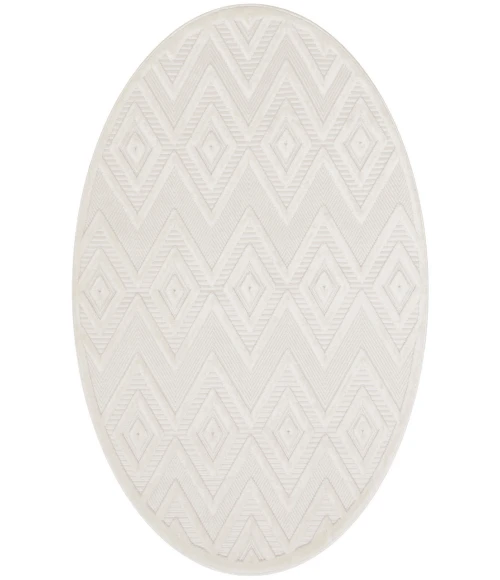 Nourison Versatile Ivory White NRV01 5 ft. Round Rug