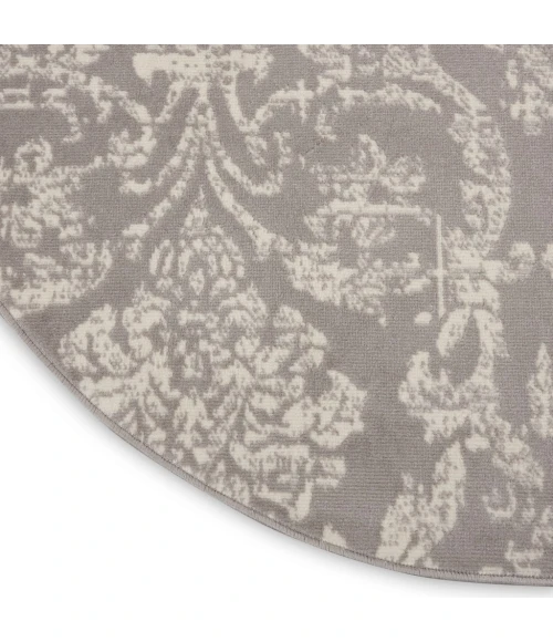 Nourison Jubilant Round Area Rug JUB09-Grey