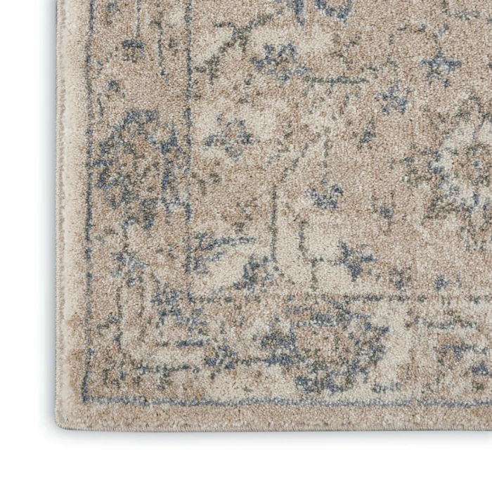 kathy ireland Home Moroccan Celebration Runner Area Rug KI384-Ivory/Sand