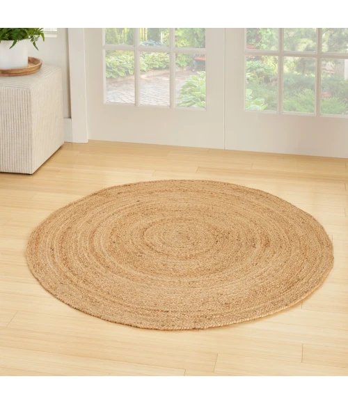 Nourison Natural Jute Natural NJT03 5 ft. X Round Rug