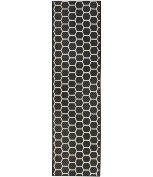 Nourison Twist Reversible Black TWS01 8 ft. Rect. Rug