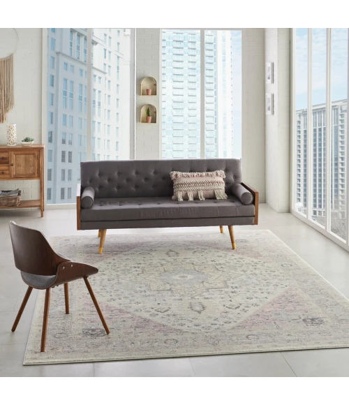 Nourison Tranquil Area Rug TRA06-Ivory/Pink