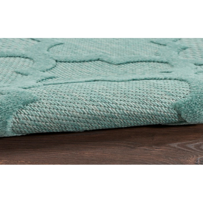 Nourison Easy Care Aqua Teal NES01 2 ft. X 6 ft. Rectangle Rug