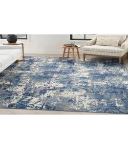 Nourison Home Grafix GRF38 Navy Blue 3 ft. 9 in. X 5 ft. 9 in. Area Rug