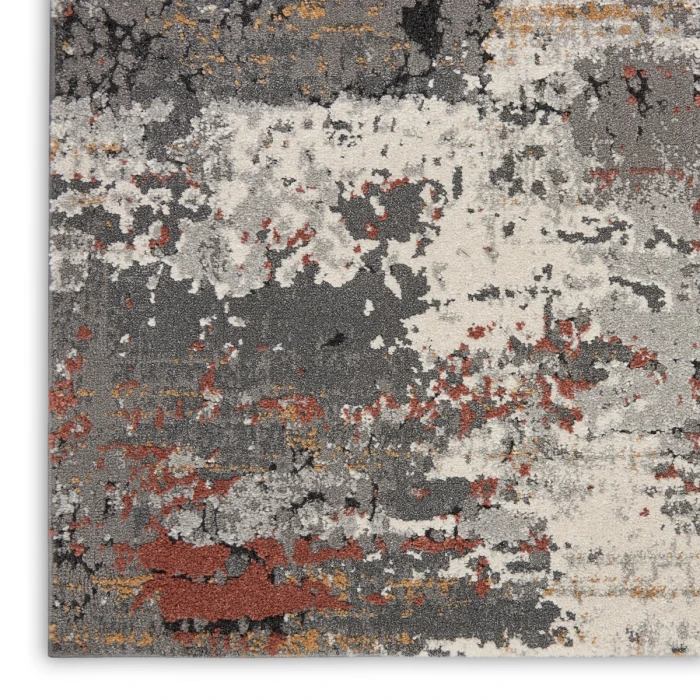 Nourison Tangra Grey/Multi TNR02 9 ft. X 12 ft. Rect. Rug