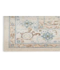Nourison Astra Machine Washable Ivory Blue ASW13 6 ft. 7 in. X 9 ft. Rectangle Rug