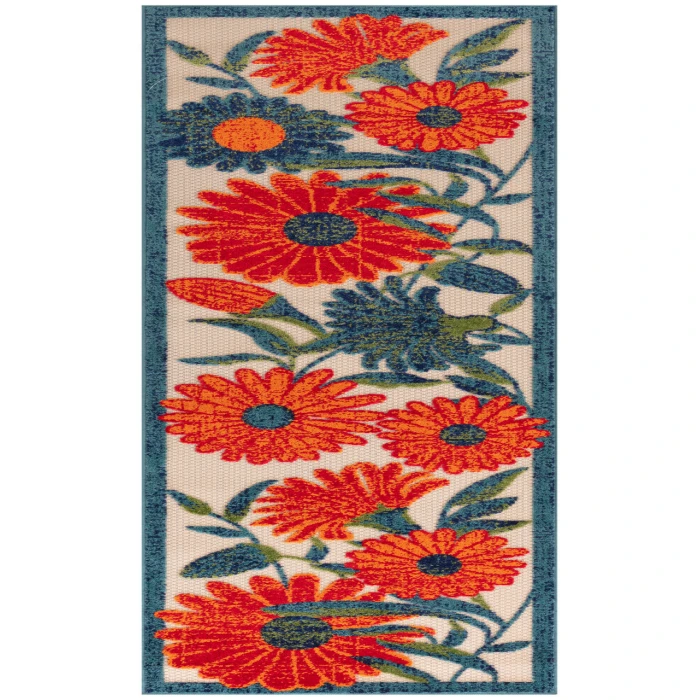 Nourison Aloha Ivory Multicolor ALH33 2 ft. 3 in. X 8 ft. Rectangle Rug